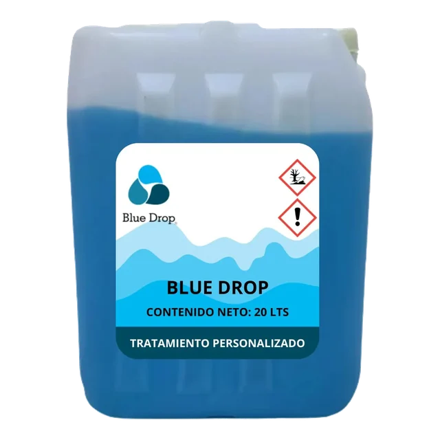 Envase Blue Drop de los materiales del proyecto; presentación y aplicación sujetas a consulta